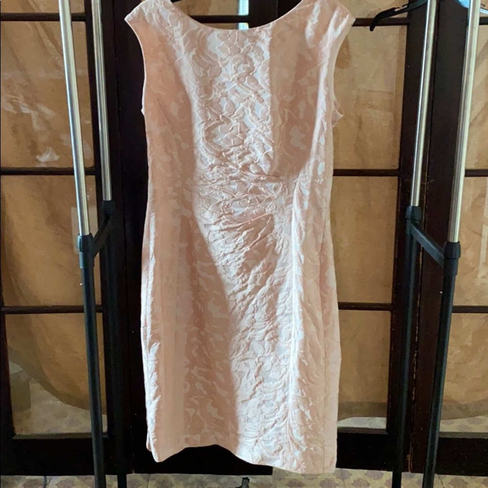 Soft pink lace dress